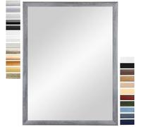 PrimeLuxe Miroir Mural 30 x 70 cm (Dimensions extérieures) en Gris-essuyé | Couleur et Taille sélectionnables | Miroir Salle de Bain et Couloir | avec Cadre en Bois