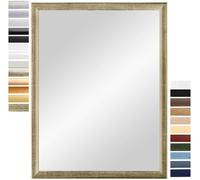 PrimeLuxe Miroir Mural 33 x 120 cm (Dimensions extérieures) en Silver-Leaf | Couleur et Taille sélectionnables | Miroir Salle de Bain et Couloir | avec Cadre en Bois