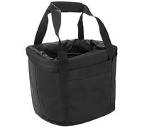 PrimeMatik - Panier de vélo Amovible pour Guidon en Toile Noire imperméable avec glissière