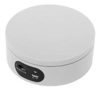 PrimeMatik - Plateau tournant électrique 12cm Blanche, Plate-Forme rotative