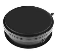 PrimeMatik - Plateau tournant electrique 15cm blanc noire