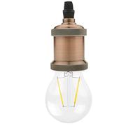 PrimeMatik - Porte-Lampe Douille Suspendue Prise d'ampoule de Fil E27 Support Style Bronze Ancien Vintage