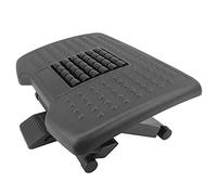 PrimeMatik - Repose-Pieds avec Plate-Forme réglable en Plastique Noir avec Effet de Massage 455 x 330 mm 3 Niveaux