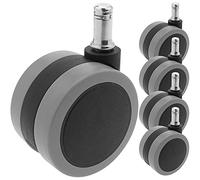 PrimeMatik - roulettes pivotantes Roue en Nylon et PVC avec Frein à Pression 65 mm M11 5 Pack
