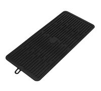 PrimeMatik - Tapis de séchage Vaisselle en Silicone 446x203 mm Noir