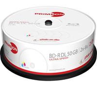 Primeon 2761319 Blu-ray BD-R DL vierge 50 GB 25 pc(s) tour imprimable
