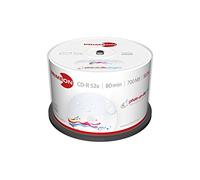 Primeon CD-R80 vierge 700 Mo 52x 80 min imprimable surface ultra-brillante 50 pc(s)