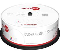 PRIMEON DVD-Rohling DVD+R 120Min 4.7GB 16x Cakebox 25 pièces imprimable