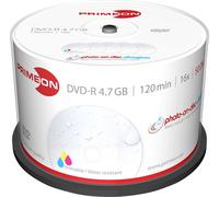 PRIMEON DVD-Rohling DVD-R 120Min 4.7GB 16x Cakebox 50 pièces imprimables ultra-brillant