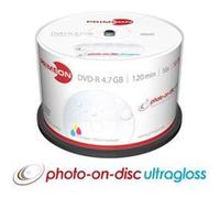 Primeon photo-on-disc ultragloss - 50 x DVD-R - 4.7 Go (120 minutes) 16x (DVD) - surface imprimable avec photo - spindle G