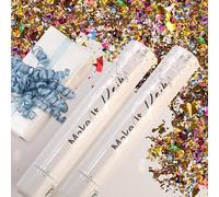 PrimePure Canon Confettis, Confettis Multicolores Métallisés, Lot de 2