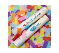 PrimePure Canons à Confettis - Biodégradables Poppers à Confettis avec Rectangles Multicolores - Lot de 2 - Idéal pour Mariages, Fêtes, Anniversaires et Événements Festifs