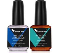 Primer Et Déshydrateur Pour Ongle 15ml*2pcs Primer Ongle Vernis Semi Permanent Et Nail Déshydrateur Set Pour Vernis À Ongles Uv Poudre Acrylique Nail Prep Manucure,Protéger Ongles Naturels