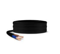 Primes DIY Câble flexible rond 2 conducteurs noir 3182Y 1 mm homologué BASEC (7 mètres)