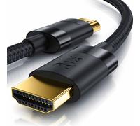Primewire - 10m High Speed 8K HDMI Cable 2.1 with Ethernet ARC 3D 4K Ultra HD 7680x4320 @ 120 Hz PS4 360 TV OLED PC Laptop Beamer Monitor - Noir
