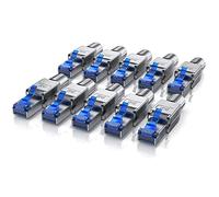 Primewire - 10x connecteurs de sertissage sans Outils RJ45 Cat 6 Cat 7 Cat 8 - connecteur modulaire rj45 - fiche rj45 sans Outil - blindé en Zinc - LAN 40 GBit/s 20000 MHz - TIA-568A, B - 23, 26 AWG