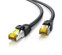 Primewire - 1m Câble réseau Cat 7 Ethernet Gigabit 1 mètre, Câble Patch 10000 Mbits, Câble Gigabit Local LAN 10 Gbps, Blindage S/FTP PIMF avec fiches RJ45, Switch routeur Modem Point d'accès, Noir