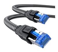 Primewire - 1m Câble réseau Cat 8.1 40Gbits - Câble Ethernet Cat 8 LANGigabit 40Gbps 1 mètre - Câble de Patch 1 m - S/FTP PIMF RJ45 - Compatible Cat 5 CAT 6 CAT 7 Modem routeur Switch PC Box - Noir
