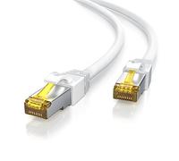 Primewire - 2m Câble réseau Cat 7 Ethernet Gigabit de 2 m - Câble Patch 10000 Mbits, Câble Gigabit local LAN 10 Gbps - Blindage S/FTP PIMF avec fiches RJ45 - Switch routeur Modem Point d'accès - Blanc