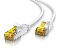 Primewire - 5m câble réseau Fin Cat 7 Ultra Slim 4mm de diamètre, câble de Patch RJ45 LAN Ethernet Gigabit 10Gbps U/FTP PIMF - Switch Router Modem PS5 Xbox Series X - Compatible Cat 6 Cat 8 - Blanc