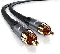 Primewire Câble audio RCA, RCA, Subwoofer-Cinch Câble audio multi-blindé, 1X RCA à 1X RCA - 10m
