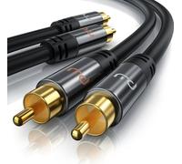 Primewire Câble audio stéréo RCA, RCA, câble audio HiFi avec blindage multiple, 2x RCA vers 2x RCA - 2m