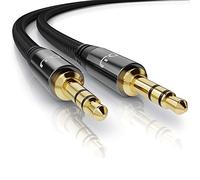 Primewire - Câble Auxiliaire Audio Stéréo 3.5mm 5m, Mâle à Mâle, 3 Pôles, Connecteurs Plaqués Or, Compatible Avec iPads, Smartphones, Casques, Enceintes PC, TV