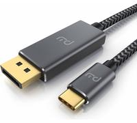 Primewire Câble convertisseur USB Type C vers Display Port Câble adaptateur avec gaine en tissu 8K 7680 × 4320 @ 30 Hz - 1m
