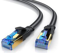 Primewire câble patch plat CAT 8 avec gaine en coton - câble LAN Gigabit Ethernet - 40 Gbit/s - blindage S/FTP PIMF - câble réseau - 7,5m