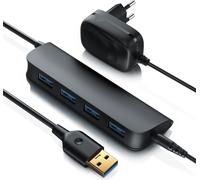 Primewire Hub actif 4 ports USB 3.2 Gen1, distributeur avec alimentation, léger, haute portabilité, adaptateur USB