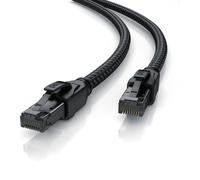 Primewire Patchkabel CAT 8 avec gaine en coton, Câble LAN Gigabit Ethernet - Black Series, 40 Gbit/s - S/FTP PIMF blindage, Câble réseau - 5m