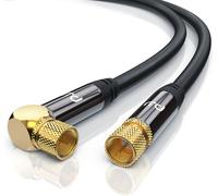 Primewire SAT-Kabel, Koax, F-Stecker, HDTV SAT Koax Kabel 90° anguleux, 4x blindage, 135dB, 75Ohm - 10m