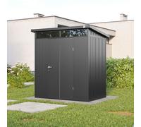 PRIMEYARD 180 x 120 cm Abri de jardin, gris métallique - (GFPV00973)