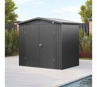 PRIMEYARD 210 x 150 cm Abri de jardin, gris métallique - (GFPV00978)