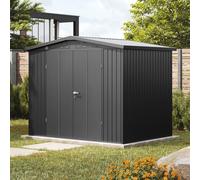 PRIMEYARD 240 x 180 cm Abri de jardin, gris métallique - (GFPV00979)