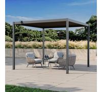 PRIMEYARD 3x3m Pergola anthracite, lames en anthracite orientables - (GFPV01107)