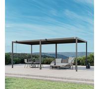 PRIMEYARD 3x6m Pergola anthracite, lames en anthracite orientables - (GFPV01108)