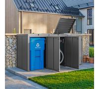 PRIMEYARD Cache-poubelle 252 x 84 cm, anthracite - (GFPV01103)