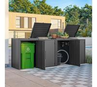 PRIMEYARD Cache-poubelle 336 x 84 cm, anthracite - (GFPV01104)