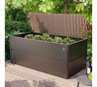 PRIMEYARD Design 200 x 100 x 77 cm Carré potager surélevé, acier, anthracite métallisé - (GFPV00771)
