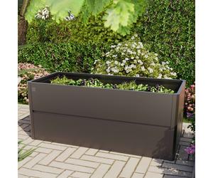 PRIMEYARD Design 200 x 85 x 77 cm Carré potager surélevé, acier, anthracite métallisé - (GFPV00775)