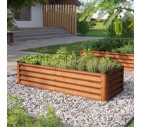 PRIMEYARD Eco 150 x 60 x 35 cm Carré potager surélevé, acier corten, aspect rouille - (GFPV00966)