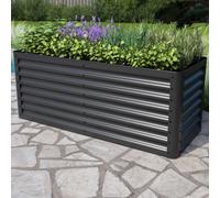 PRIMEYARD Eco 150 x 60 x 60 cm Carré potager surélevé, acier, anthracite - (GFPV00809)