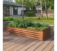 PRIMEYARD Eco 180 x 75 x 35 cm Carré potager surélevé, acier corten, aspect rouille - (GFPV00970)