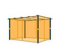 PRIMEYARD Moustiquaires pour Pergola Classic 3x4 m - Polyester - avec système de Rails et Fermeture Éclair - Champagne