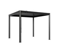 PRIMEYARD Pergola 3,5x3 m avec poteaux Aluminium et Lames Acier | Abri de terrasse bioclimatique - toit en lames d'acier orientables - structure stable en aluminium - poteaux env. 130x130mm
