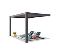 PRIMEYARD Pergola adossée 3x4 m poteaux en Aluminium avec Lames orientables en Aluminium pergola Murale Anthracite
