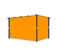 PRIMEYARD Rideaux pour Pergola Classic 3x4 m - env. 180 g/m² Polyester - avec système de Rails et Fermeture Éclair - Gris