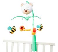 Primì - Giostrina pour lit bébé avec musique, carillon thème ours et apines pivotantes, développe des capacités sensorielles et visuelles, accrocheur pour berceau bébé de 0 à 9 mois