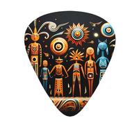 Primitive Totem Lot de 12 médiators résistants à l'usure pour guitare, basse, guitare électrique, ukulélé, fin, moyen, lourd